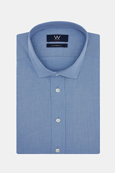 W Collection MAVİ UZUN KOLLU GÖMLEK