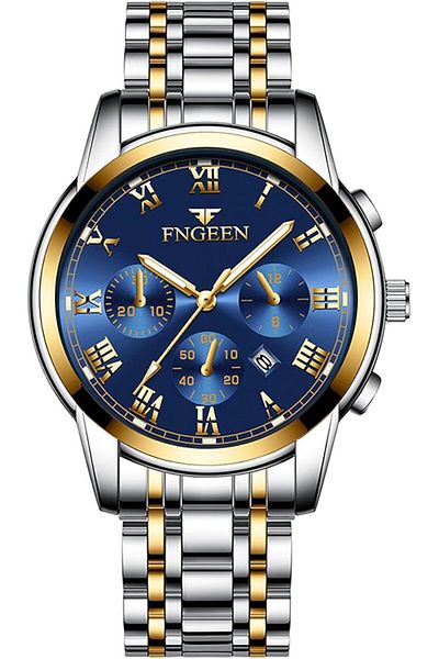 Generic Technomarine 46055 Man Gold Watch With Quartz Movement Gold Bracelet