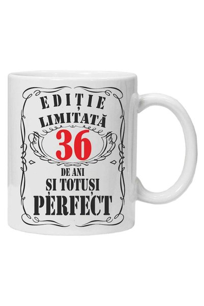 OEM Cana albă personalizată „ediție limitată”, 36 ani, INOVATIX®️. 330 ml
