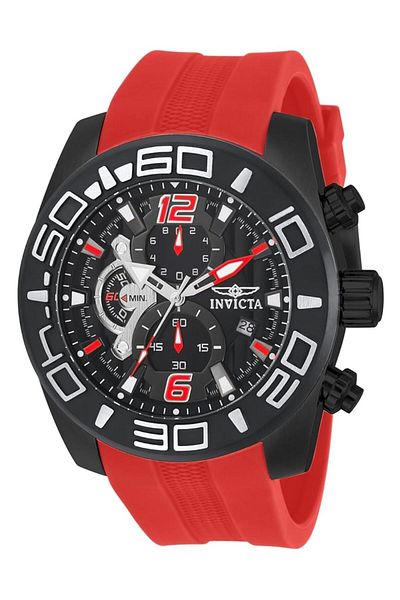 Generic Invicta Men 22810 Pro Diver Analog Display Quartz Red Watch