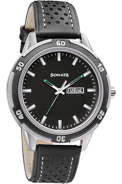 Generic Sonata Nxt Analog Black Dial Men Watch 7138Kl03 Nn7138Kl03