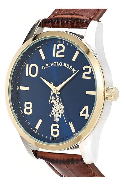 Generic U.S. Polo Assn. Men Quartz Watch With Alloy Strap Brown 16 Model Usc50509Az Gold Quartz Watch