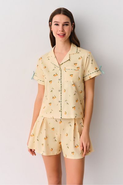 SUWEN Orange Masculine Shorts Set