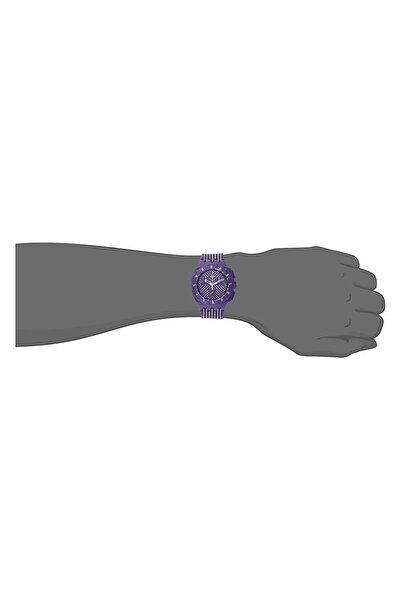 Generic Swatch Men Suiv401 Purple Run Multi Color Strap Watch