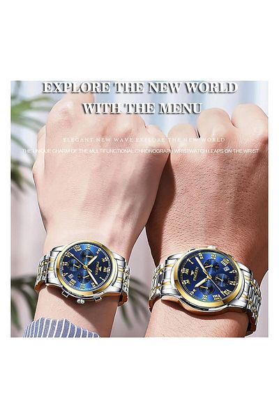 Generic Technomarine 46055 Man Gold Watch With Quartz Movement Gold Bracelet