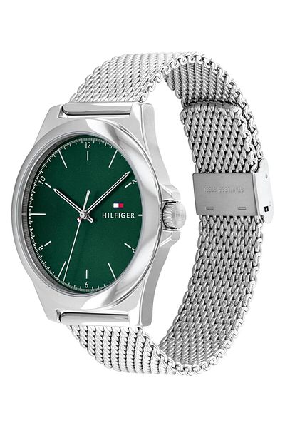 Generic Tommy Hilfiger Norris Mens Green Dial Stainless Steel Watch 1710548