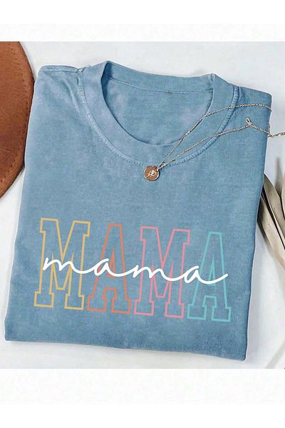 PENTHİLUS Tricou de vară casual cu mânecă scurtă, imprimat cu litere
