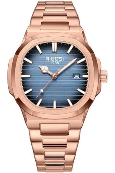 Generic Nibosi Men Watches Analog Quartz Stainless Steel Watches For Men Waterproof Business Classic Desiger