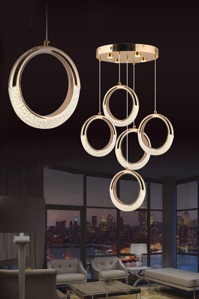 Eys 6w 5'li Gold Sarkıt Led Avize