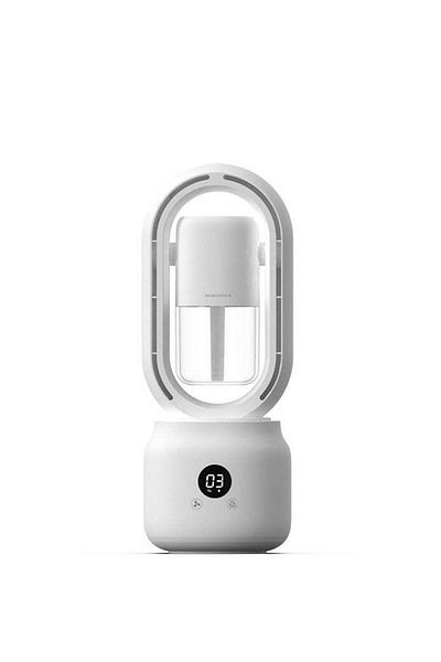 COOYA Bladeless Desk Fan, 3 Speed Adjustment, Touch Control, Easy to Clean, Suitable for Office, Living