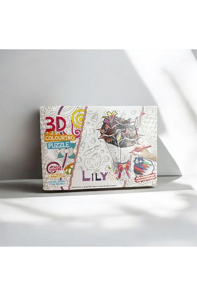 Kostbar 3D Puzzle Painting Kit 34 Pieces with 10 Pens DIY Hobby Set
