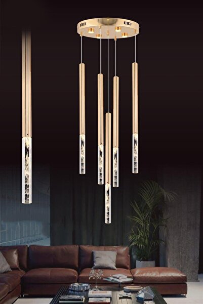 Eys 5w 5'li Gold Sarkıt Led Avize