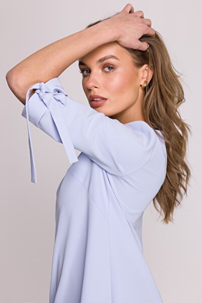 Stylove Rochie trapez cu maneci legate