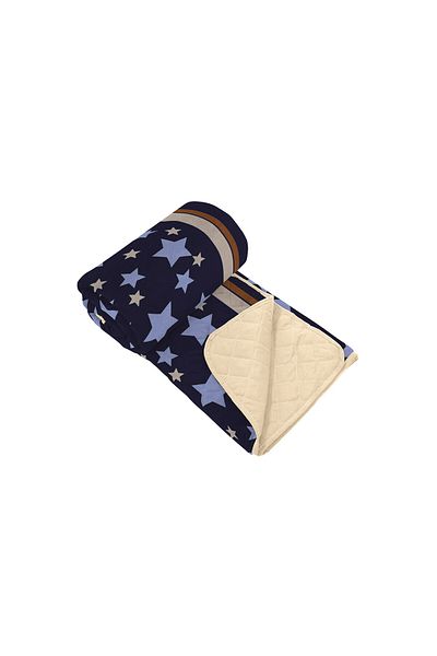 ALCAM Cocolino Quilted Blanket, , Stelle, 210x220 Cm