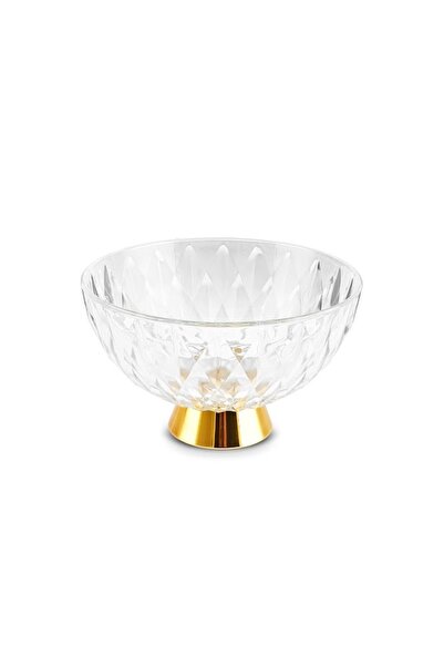 Karaca New Year Yılbaşı Samba Cam Dekoratif Meyvelik Gold 22,5x13,5 Cm