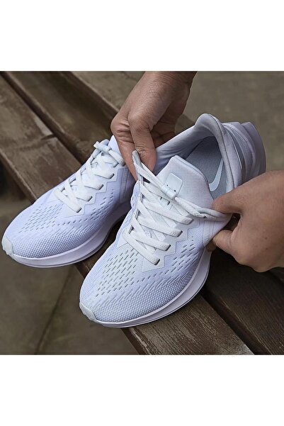 srtfootcare Akıllı Vidalı Kilitli Elastik Outdoor Ayakkabı Bağcığı Yassı 100cm 1 Çift Beyaz