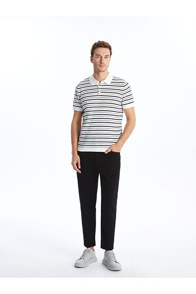 LC Waikiki Ανδρικό T-Shirt από υφασμάτινο πλεκτό μείγμα βισκόζης Standard Mold