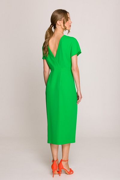 Stylove Dress with back neckline and side slit