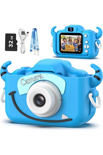 AWH Kids Camera for Boys 3-8, Digital Camcorder Toy w/ 32G SD Card Included – Assorted Colors