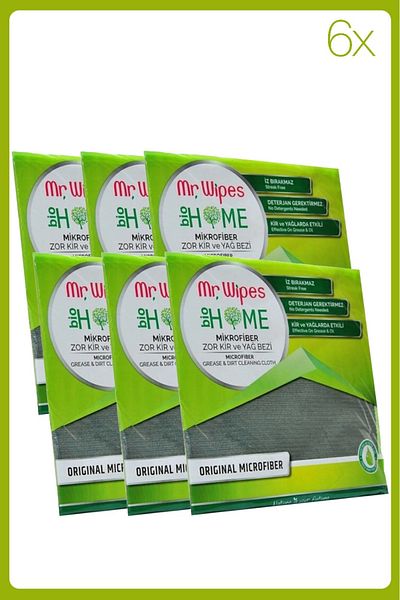 Farmasi Mr Wipes Microfiber Difficult Dirt and Oil Cloth 40X40Cm 6 Pieces