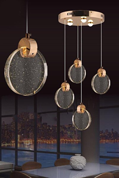 Eys 5w 4'lü Gold Sarkıt Led Avize