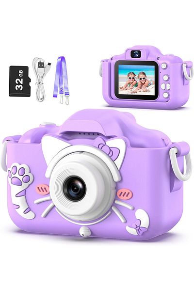 AWH Kids Camera for Boys 3-8, Digital Camcorder Toy w/ 32G SD Card Included – Assorted Colors