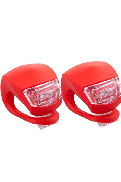 Asroya 2 Adet Kırmızı Silikon Led Bisiklet Lambası Fener Stop Işık Aydınlatma...
