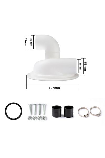 Choice white-with elbow Cyclone Cover For Vacuum Cleaners Cyclone, Dust Separator, Dust Removal Cyclone Dus