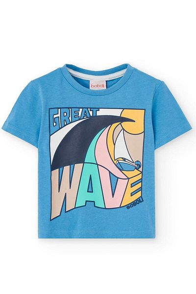 Boboli Tricou pentru băiat cu imprimeu Wave