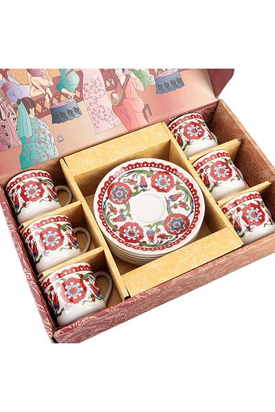 Porland Hümayun Galata Coffee Set for 6 People 72Cc