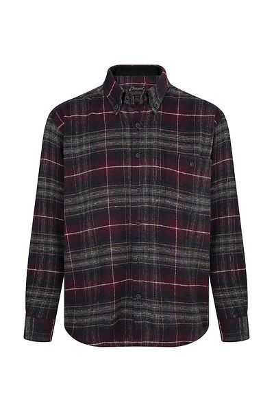FABİO CASSANİ Regular Fit Men's Winter Genuine Lumberjack Shirt Claret Red-6926