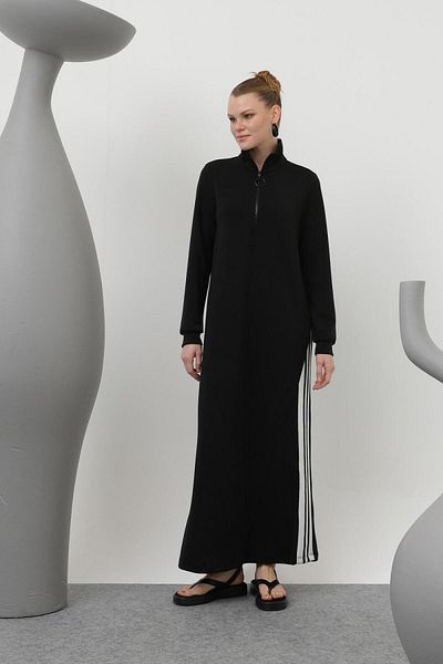 SOUL BY LOREEN FASHİON Loreen 20600 Rochie modală cu fermoar cu detalii Tiktak pentru femei