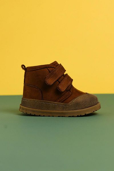 Limoya Βρεφικές μπότες Heddy Brown Suede Velcro