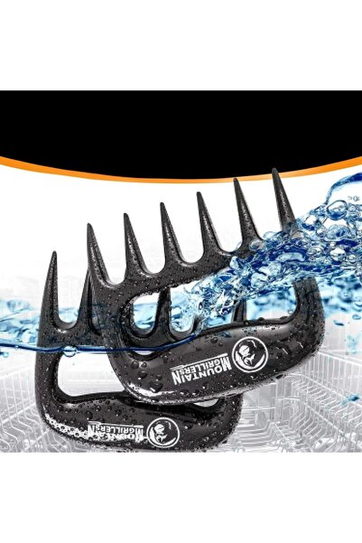 MOUNTAIN GRILLERS Set of 2 Mountain Grillers grilling utensils, plastic, black, 15 x 12 x 3 cm