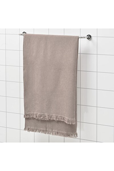 IKEA VALLASÅN Bath Sheet, Light Grey/Brown, 100x150 cm - Soft Cotton/Viscose Blend, Fast Drying