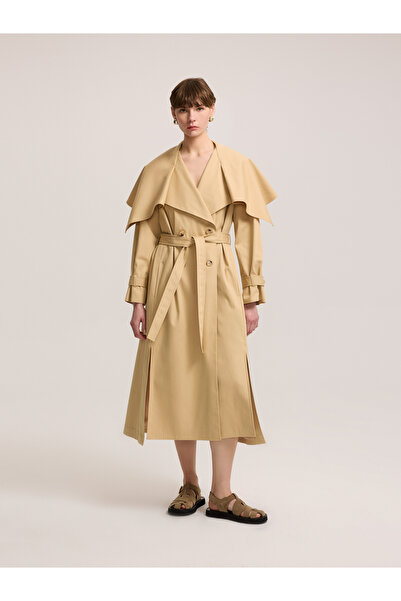 BAQA Organze Omuz Detaylı Trençkot