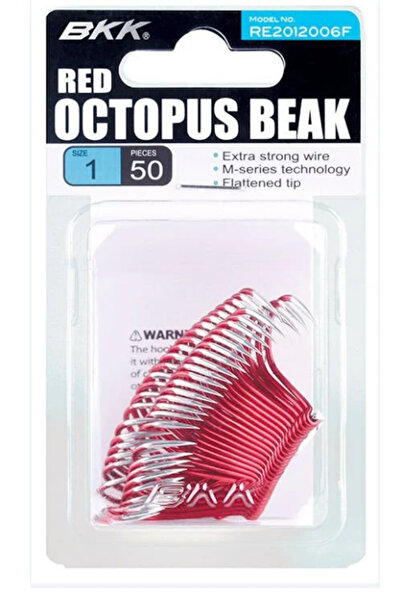 BKK Red Octopus Beak 50 Adet Olta İğnesi - 3/0
