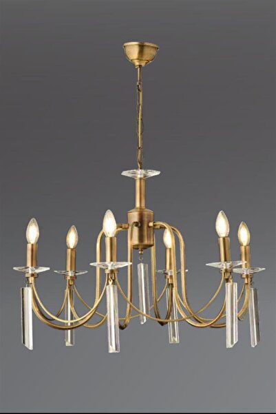 Eys 6 Lı Kontes Eskitme Boru Avize