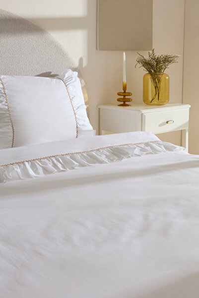 Karaca Home Viento 100% Cotton Double Duvet Cover Set White