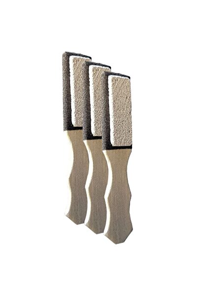 Zencefil Organik 3 Adet Saplı Ponza Taşı Çift Taraflı Topuk Törpüsü Ponza Taşı Katmanlı