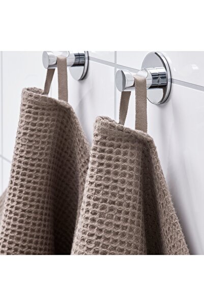 IKEA VALLASÅN Bath Sheet, Light Grey/Brown, 100x150 cm - Soft Cotton/Viscose Blend, Fast Drying