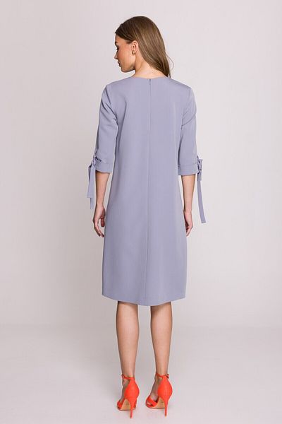 Stylove Trapeze dress with tied sleeves