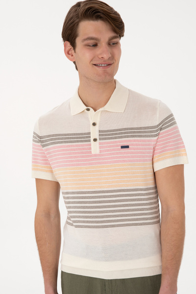 U.S. Polo Assn. Ανδρικό μπλουζάκι με λαιμόκοψη πόλο με λεπτή εφαρμογή 50299410-VR052