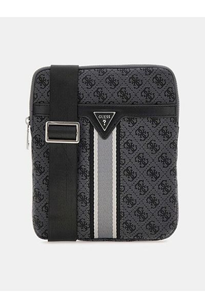 Guess Geantă de umăr Milano Crossbody Flat pentru bărbați, gri Hmmıstp5123-cbl