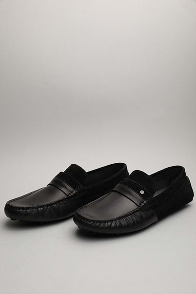 Gondol Loafer clasic pentru bărbați din piele naturală, negru 42 Număr model TTX.60125