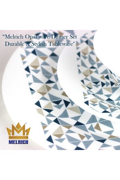 Melrich 38 Pcs Opal Ware Dinner Set Pa Free Dishwasher & Microwave Oven Safe Durable & Elegant