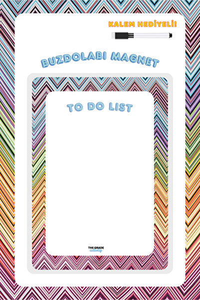 The Grade Summer-sil Model în zig-zag Lista de lucru Magnet Planificator magnetic pentru frigider Plan magnetic Bloc de note pentru frigider