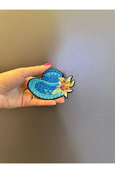 Gönülden Tasarım 20X16 CM ÜTÜ İLE YAPIŞAN MAVİ NAKIŞ İŞLEME ŞAPKA ARMA DİKİŞ ...