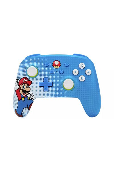 Powera Nintendo Switch Enhanced Wired Controller - Blue Mario Pop