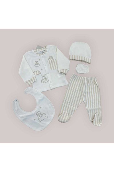 Aziz Bebe Baby Boy Ecru 5 Pack Hospital Release